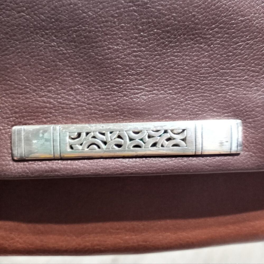 Brighton Brown Leather Flap Over Clutch Wallet Can Be Crossbody But No Strap Inc - Picture 5 of 10